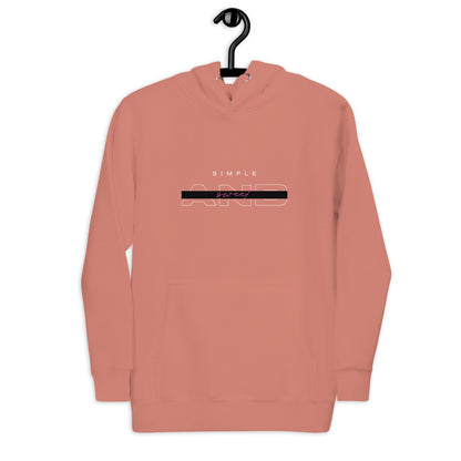 Image 13 of Maroon Sweet Minimal Hoodie - Left Placement, size S, with Simple and Sweet artwork visible in front view.
