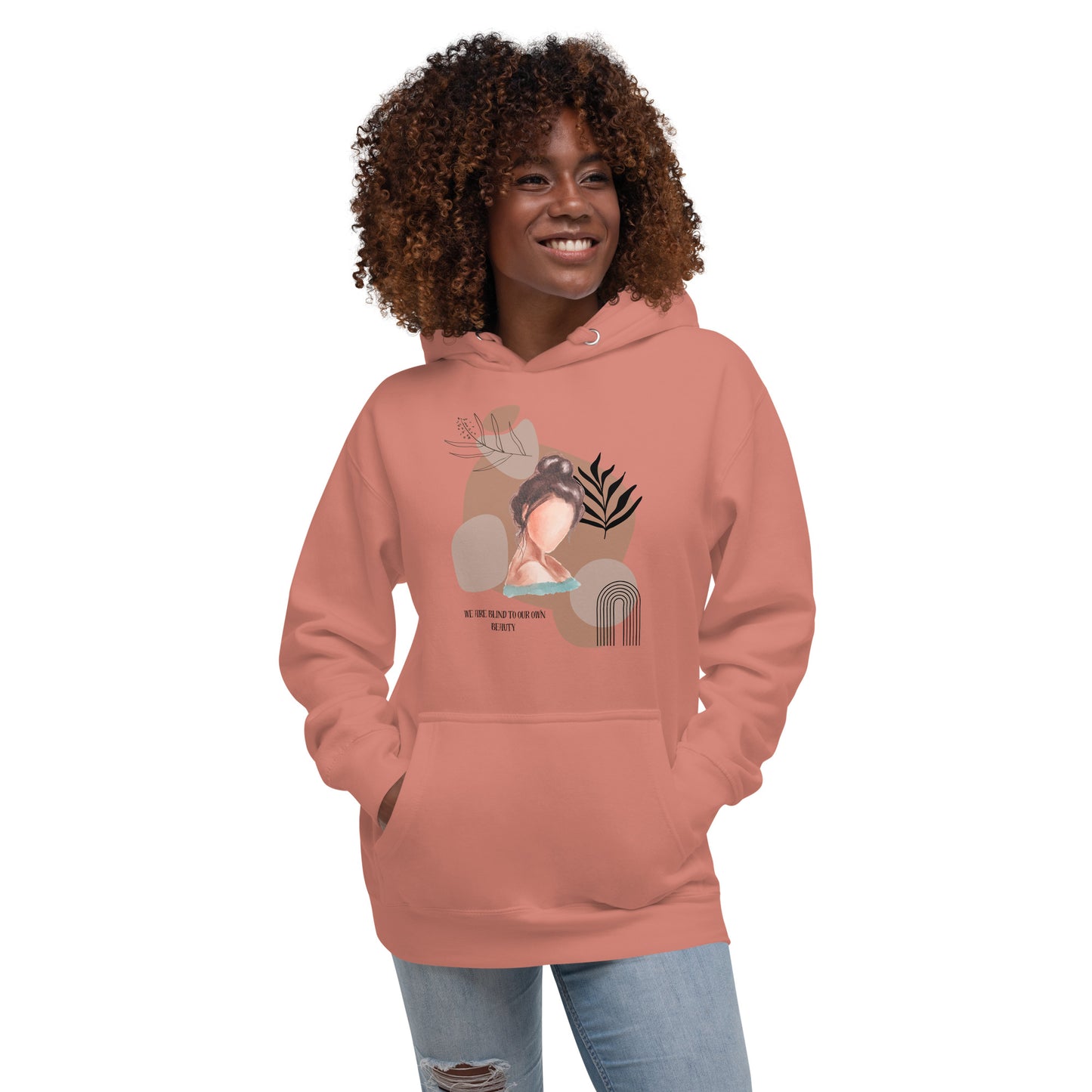 Blind Signal Hoodie - Left Placement image 9 in Maroon, size L, showing front view for the We Are Blind design.