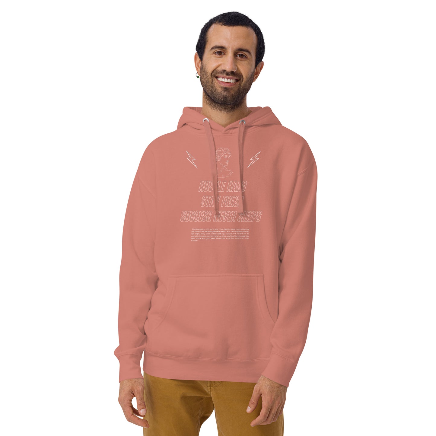 Workrate Hoodie - Left Placement by R.A. Apparel, image 11, front view, Navy Blazer, size 2XL, left placement.