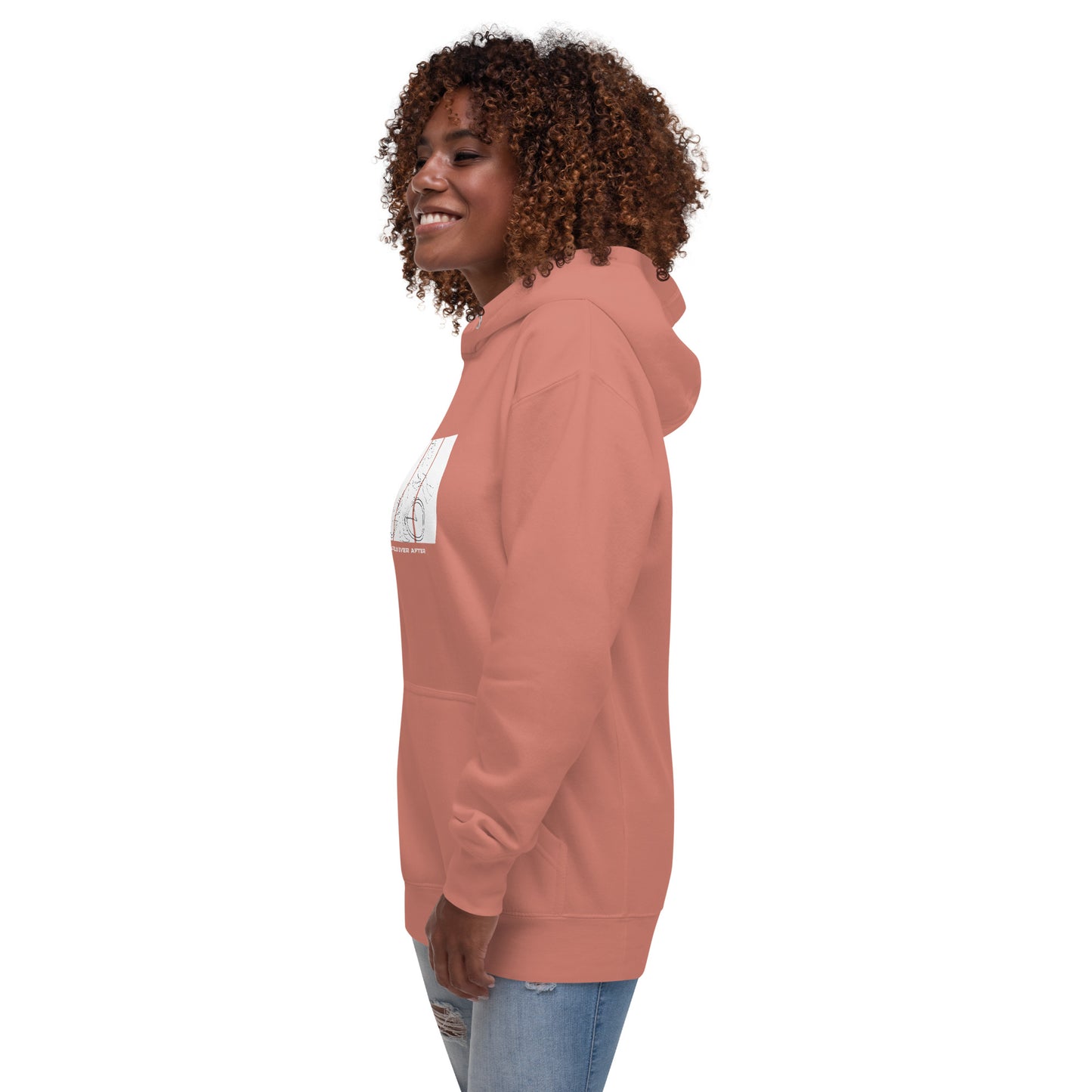 Ever After Hoodie - Left Placement product image 27 in Vintage Black, size L, with front view, left-side angle and left placement.