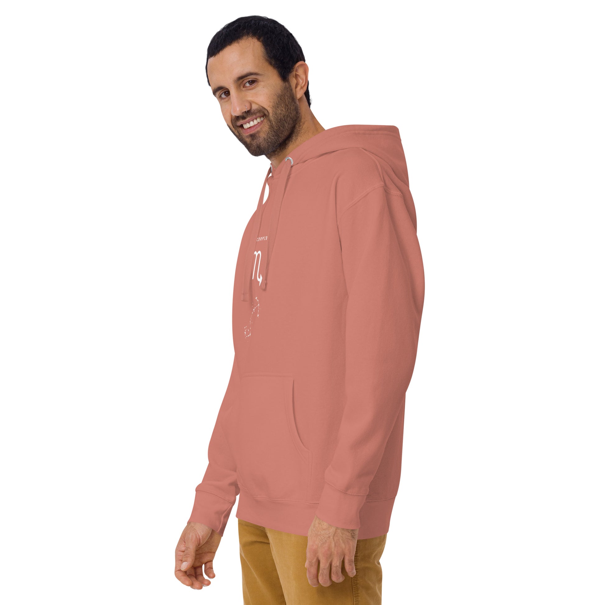 Image 47 of Team Red Sabletide Hoodie - Left Placement, size M, with Scorpio artwork visible in front view, left-side angle.