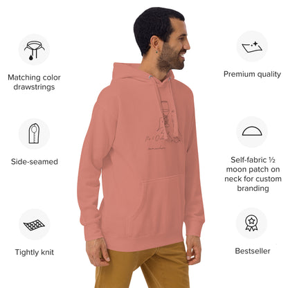 After Five Hoodie - Left Placement image 6 in Team Red, showing front view, right-side angle for the 5 O'Clock design.