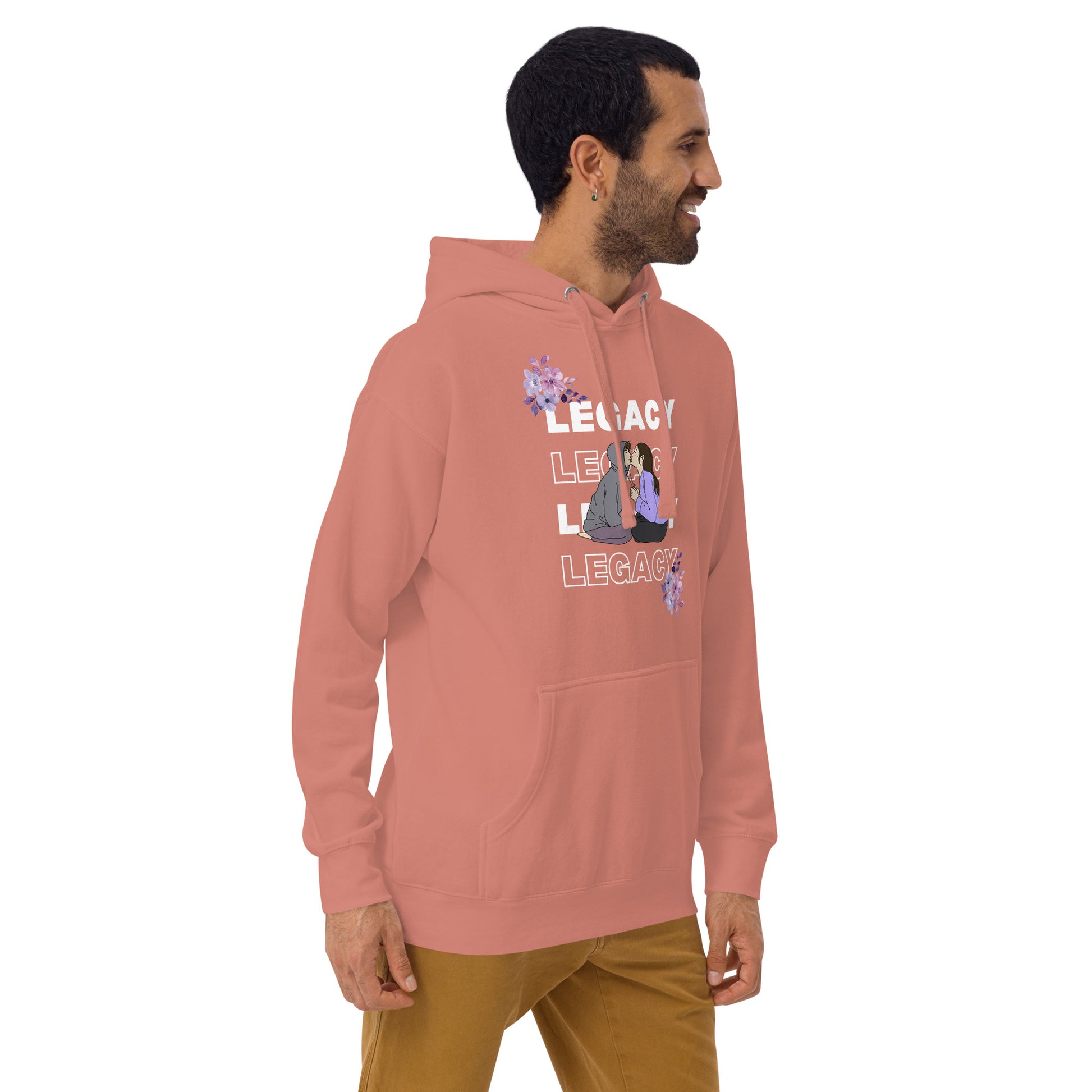 Heirloom Hoodie - Left Placement image 21 in Team Royal, size S, showing front view, right-side angle for the Legacy design.