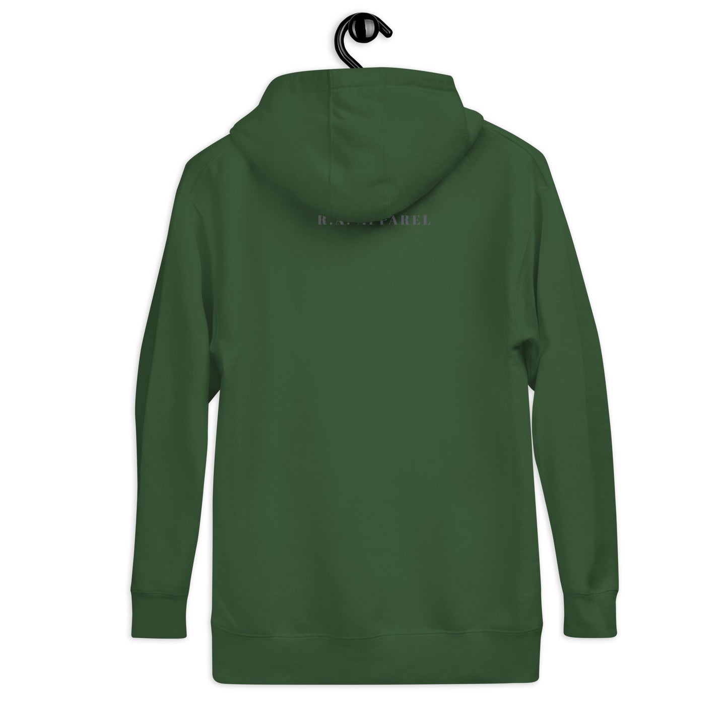 Sweet Minimal Hoodie - Left Placement by R.A. Apparel, image 30, back view, Team Royal, size 3XL, left placement.