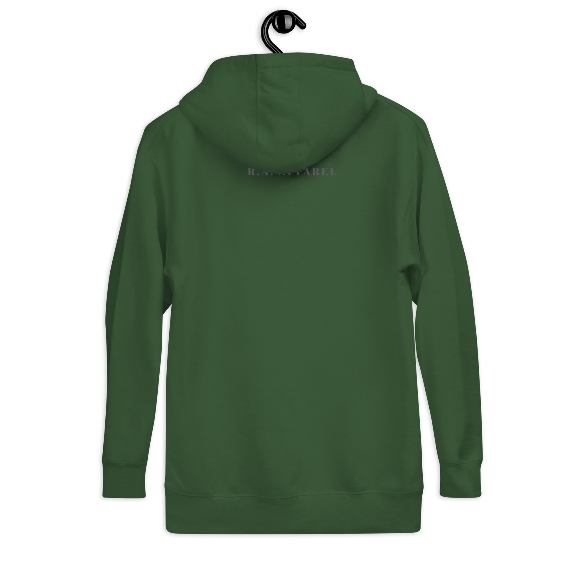 Sweet Minimal Hoodie - Left Placement by R.A. Apparel, image 30, back view, Team Royal, size 3XL, left placement.