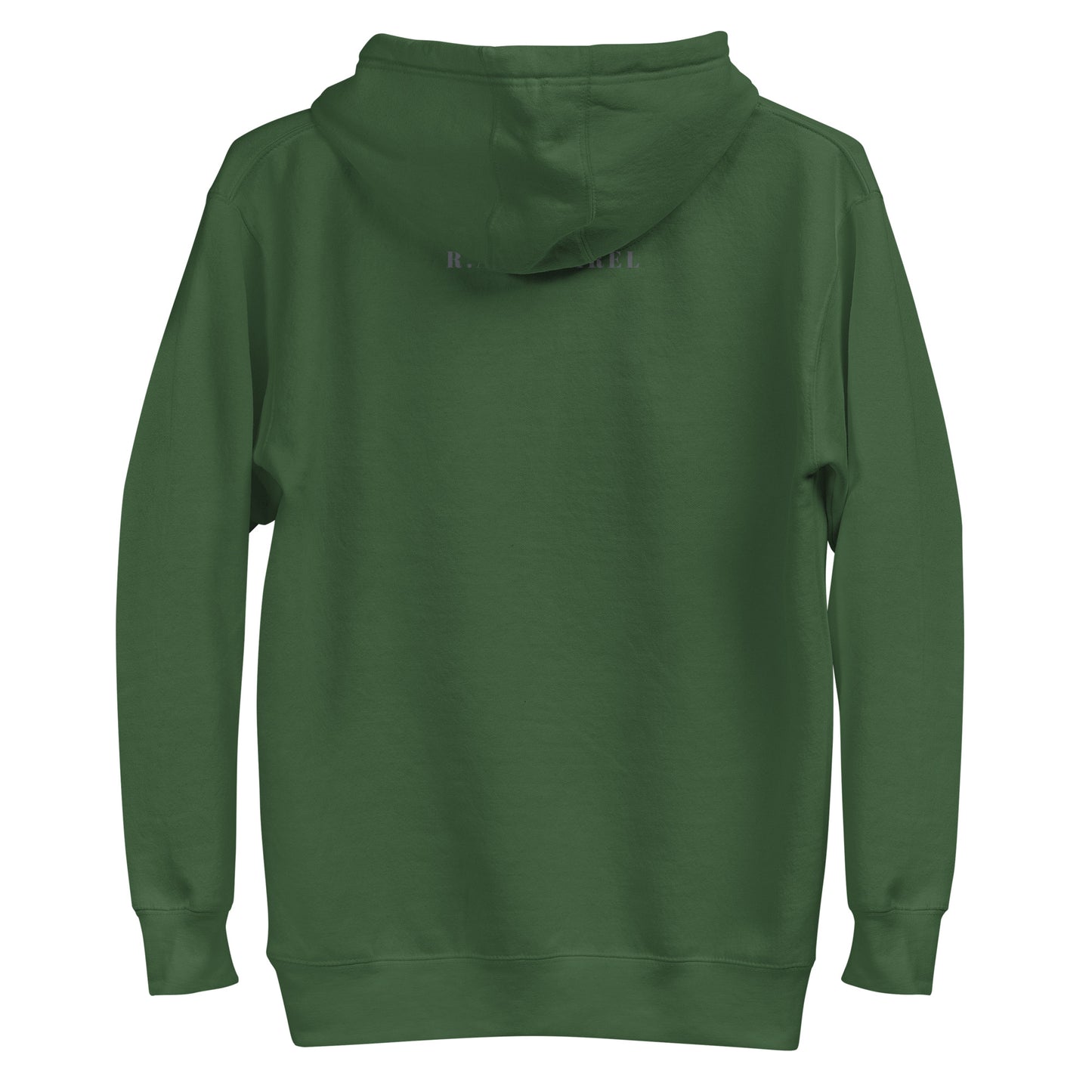 Social Static Hoodie - Left Placement by R.A. Apparel, image 20, back view, Vintage Black, size M, left placement.