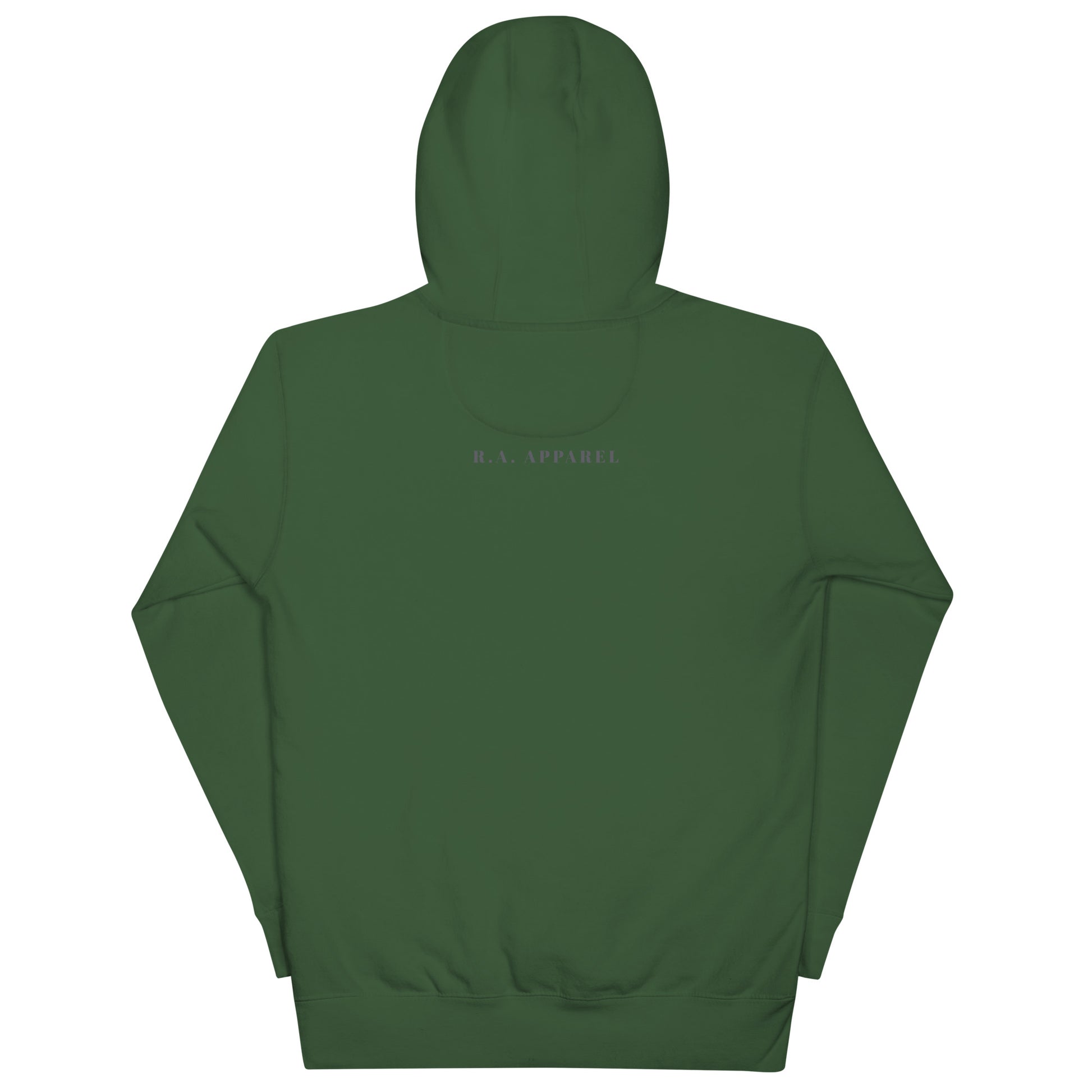 Astral Circle Hoodie - Left Placement product image 22 in Charcoal Heather, size XL, with back view and left placement.