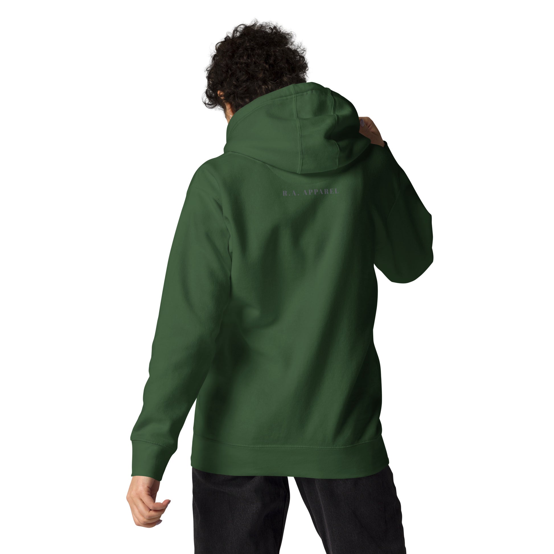 Solmane Hoodie - Left Placement image 22: Vintage Black version, size M with back view of the Leo range.