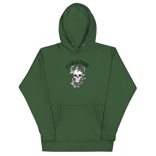 Evolution Hoodie - Left Placement by R.A. Apparel, image 1, front view, Black, size S, left placement.