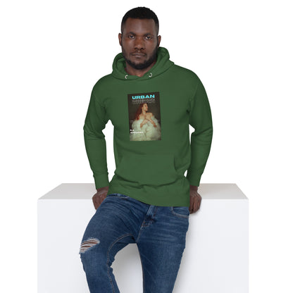 Urban Hoodie - Left Placement image 21 in Charcoal Heather, size L, showing front view for the Urban design.