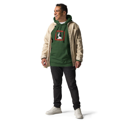 Saiko Hoodie - Left Placement by R.A. Apparel, image 23, front view, Charcoal Heather, size 2XL, left placement.