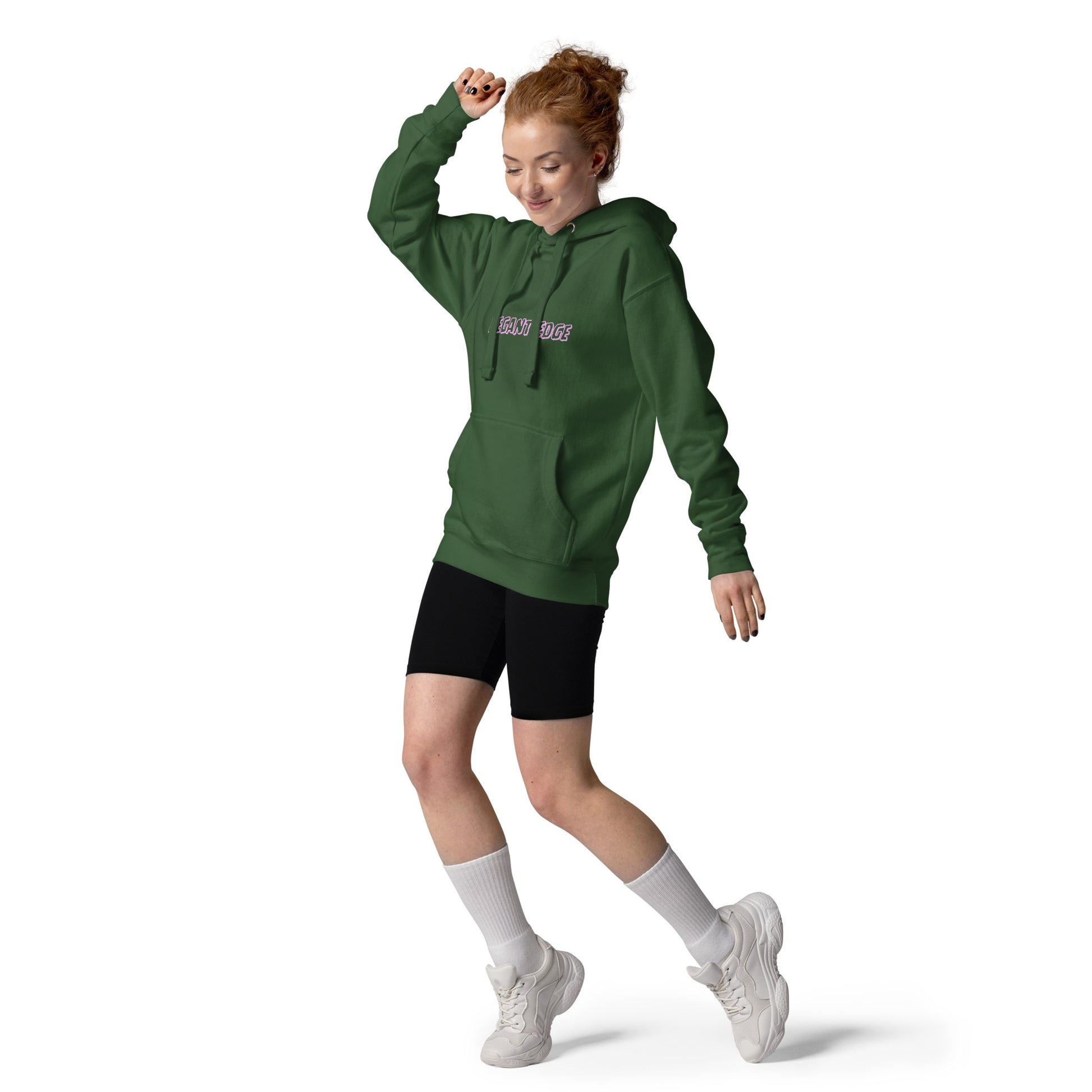 Noir Edge Hoodie - Left Placement product image 23 in Charcoal Heather, size 2XL, with front view and left placement.