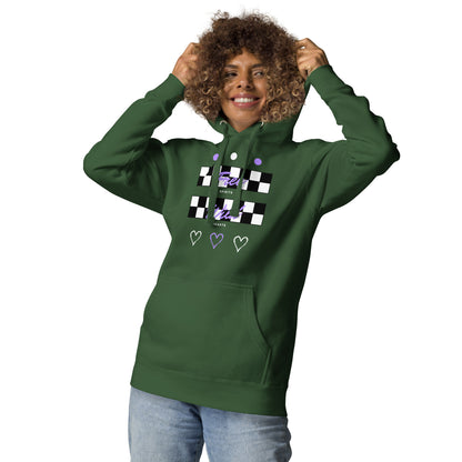 Freeborne Hoodie - Left Placement image 31 in Forest Green, size L, showing front view for the Free Spirits design.