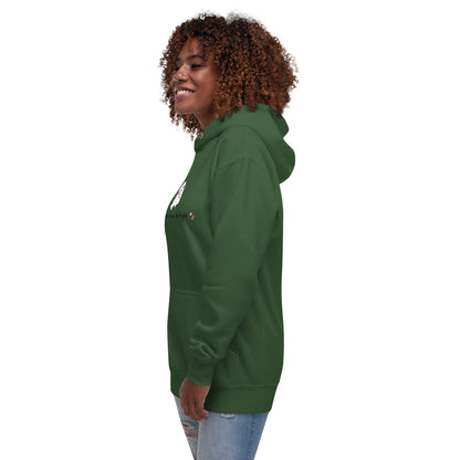 Boo Luxe Hoodie - Left Placement by R.A. Apparel, image 39, front view, left-side angle, Team Red, size XL, left placement.