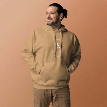 Montaire Hoodie image 42: Military Green version, size M with front view of the Capricorn range.