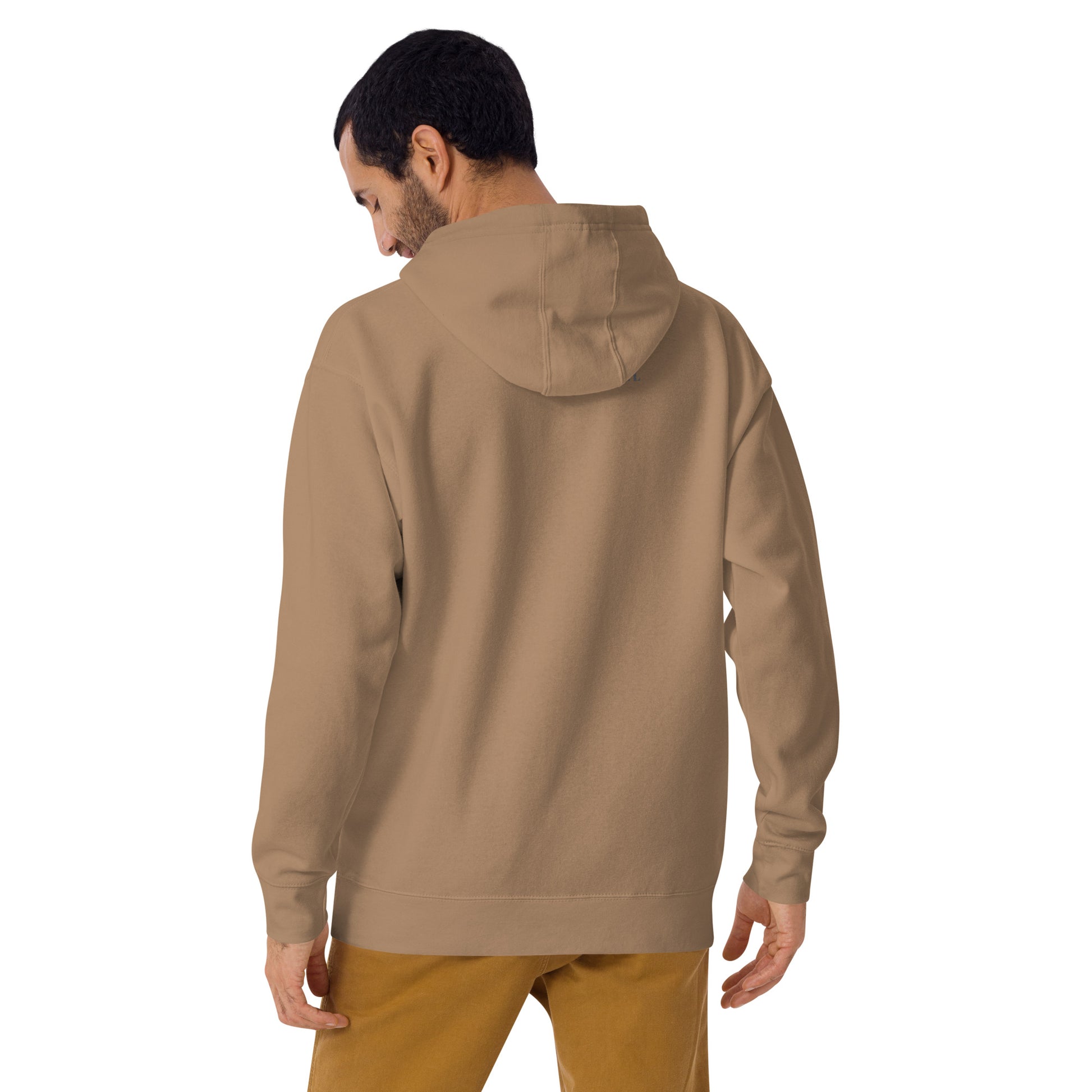 Sabletide Hoodie - Left Placement by R.A. Apparel, image 52, back view, Adobe, size M, left placement.