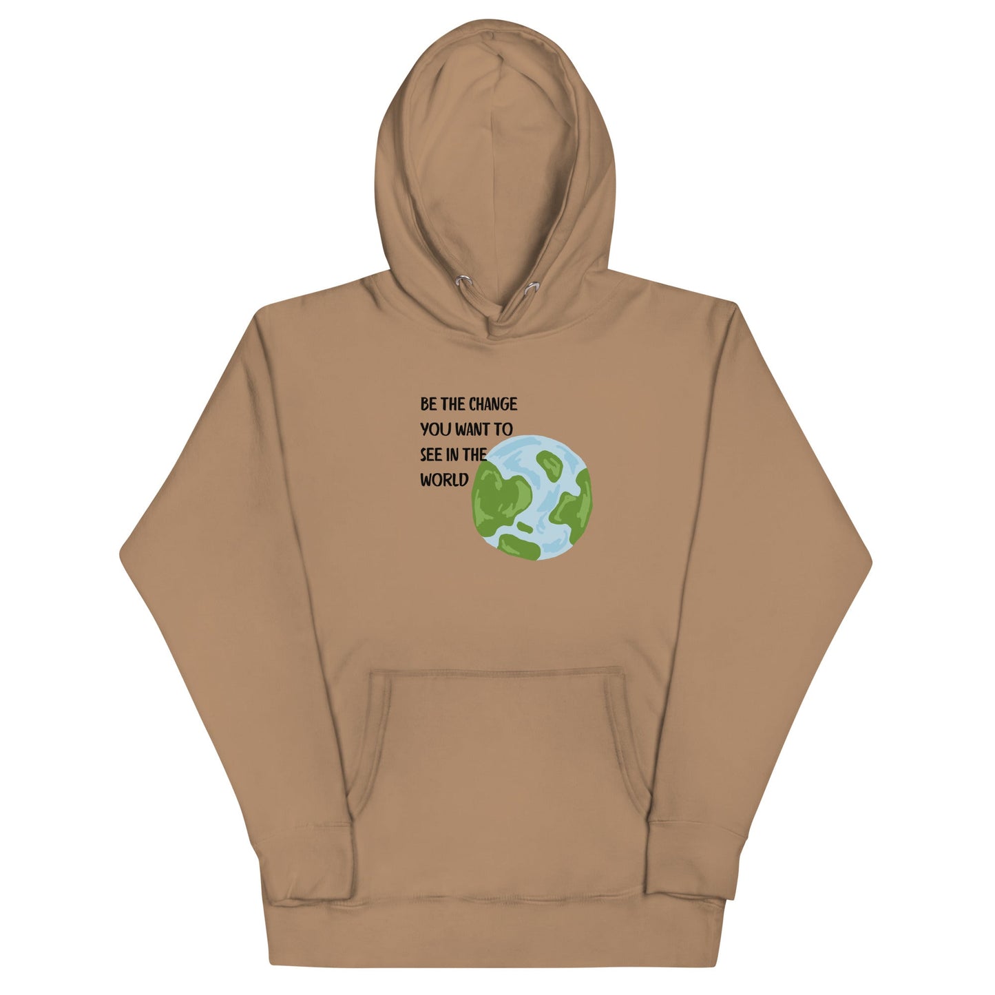 Image 10 of Vintage Black Change Signal Hoodie - Left Placement, size 2XL, with Be the Change artwork visible in front view.