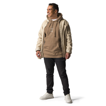 Twin Signal Hoodie - Left Placement by R.A. Apparel, image 25, front view, Purple, size S, left placement.
