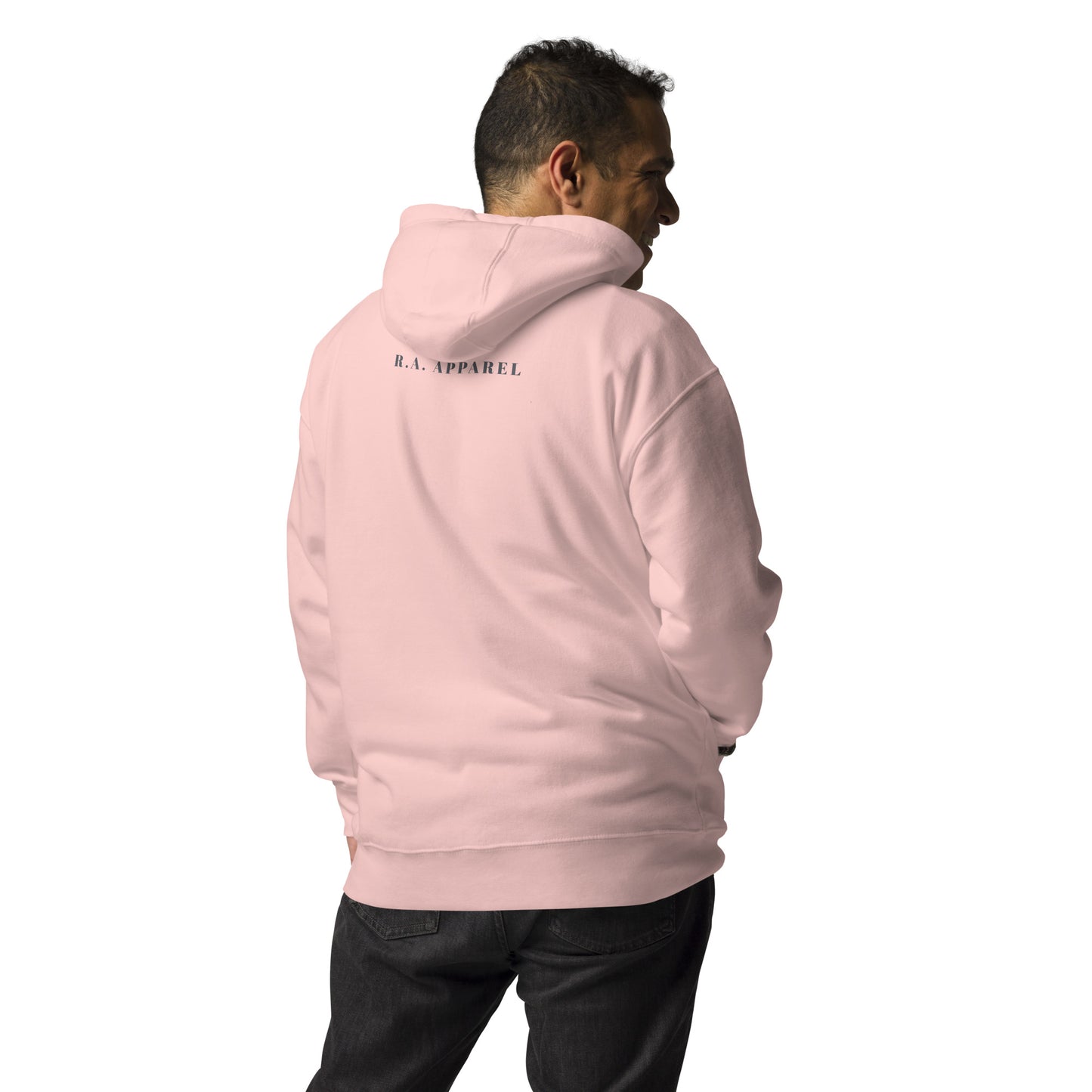 Image 36 of Military Green Twin Signal Hoodie - Left Placement, size XL, with Gemini artwork visible in back view.