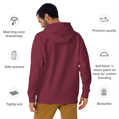 After Five Hoodie - Left Placement image 3 in Purple, showing back view for the 5 O'Clock design.