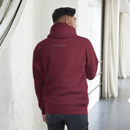 Fearless Hoodie - Left Placement image 10: Navy Blazer version, size 2XL with back view of the No Fear range.