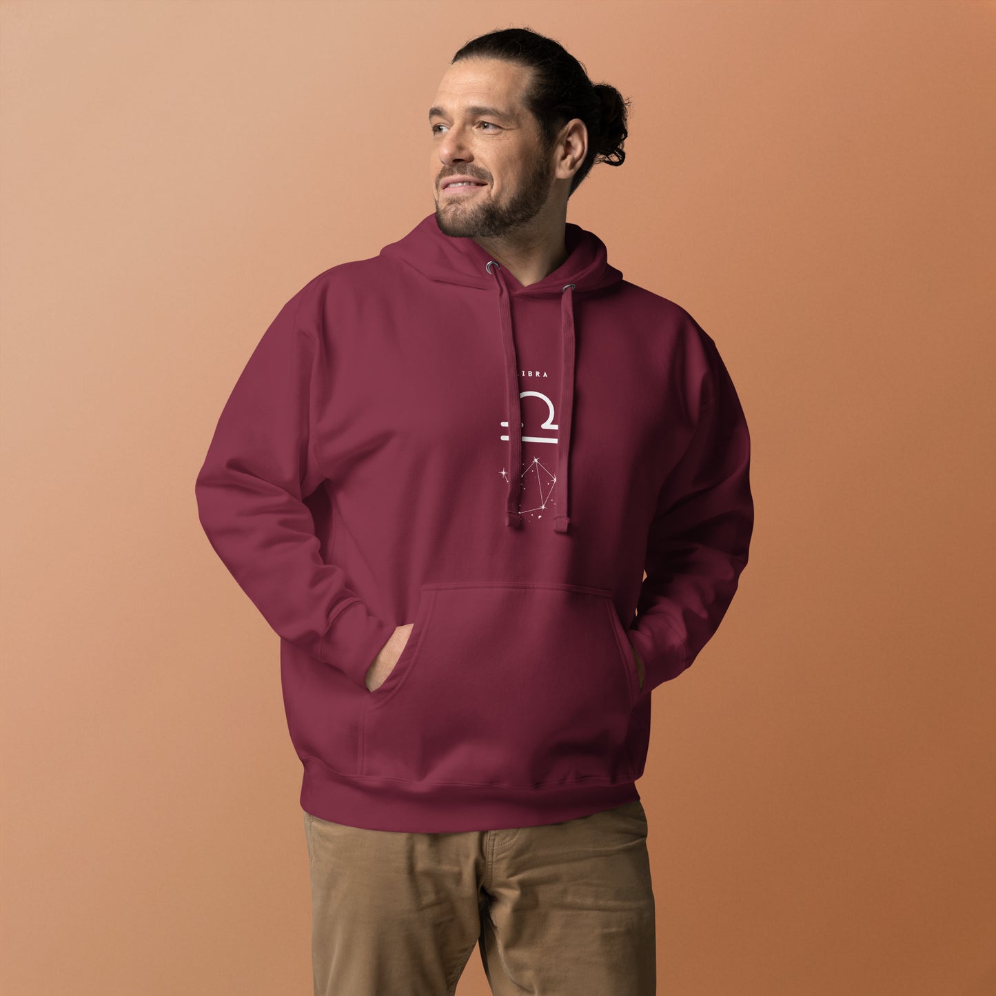 Balance Court Hoodie - Left Placement product image 9 in Maroon, size S, with front view and left placement.