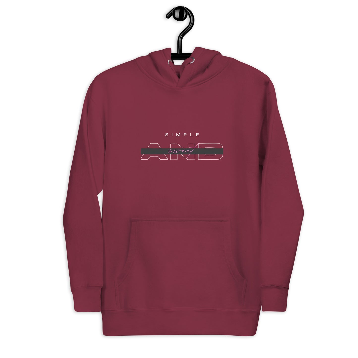 Sweet Minimal Hoodie - Left Placement image 7 in Navy Blazer, size S, showing front view for the Simple and Sweet design.