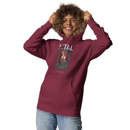 Petaline Hoodie - Left Placement 52 by R.A. Apparel, image 7, front view, Navy Blazer, size S, left placement.