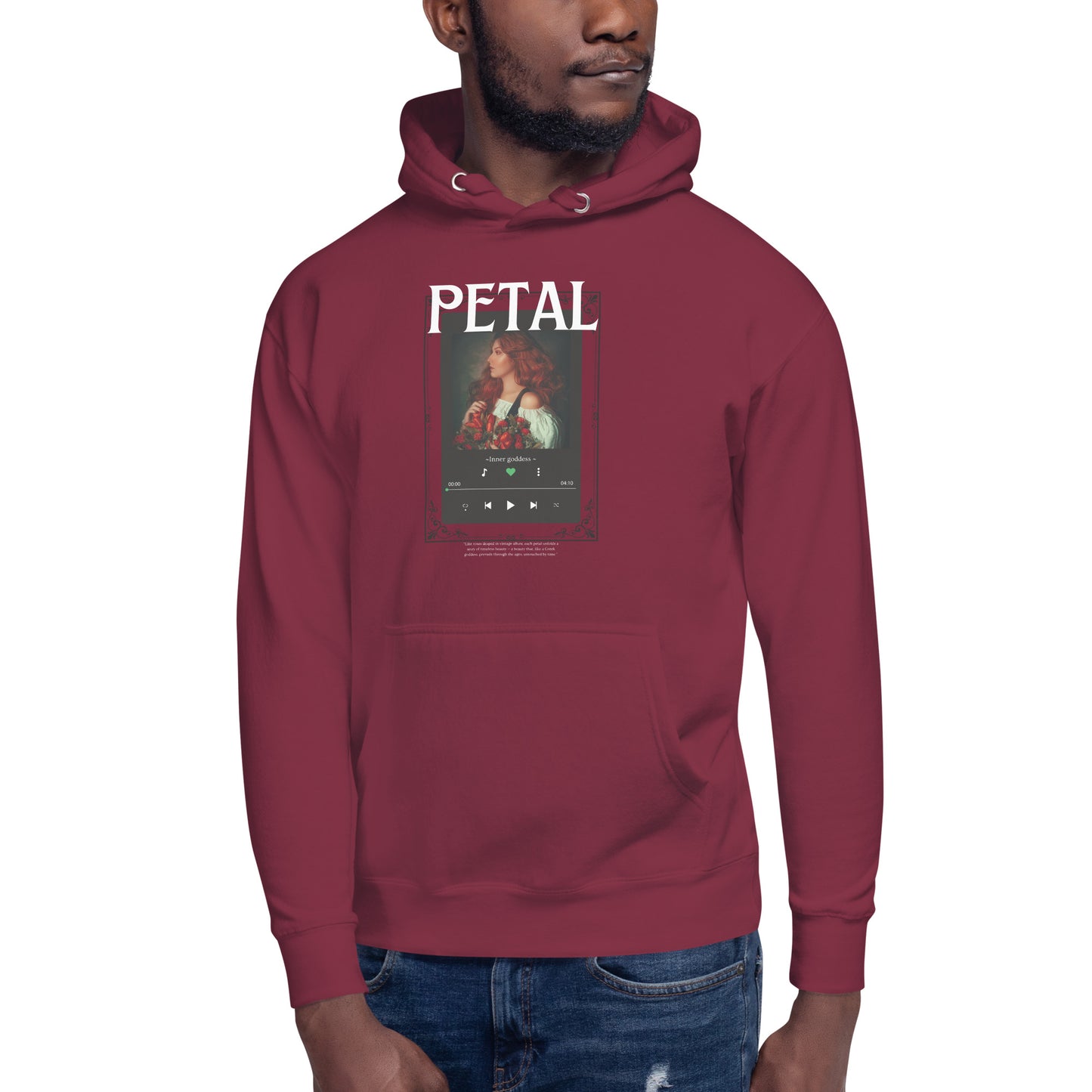 Petaline Hoodie - Left Placement 51 image 7 in Navy Blazer, size S, showing front view for the Petal design.