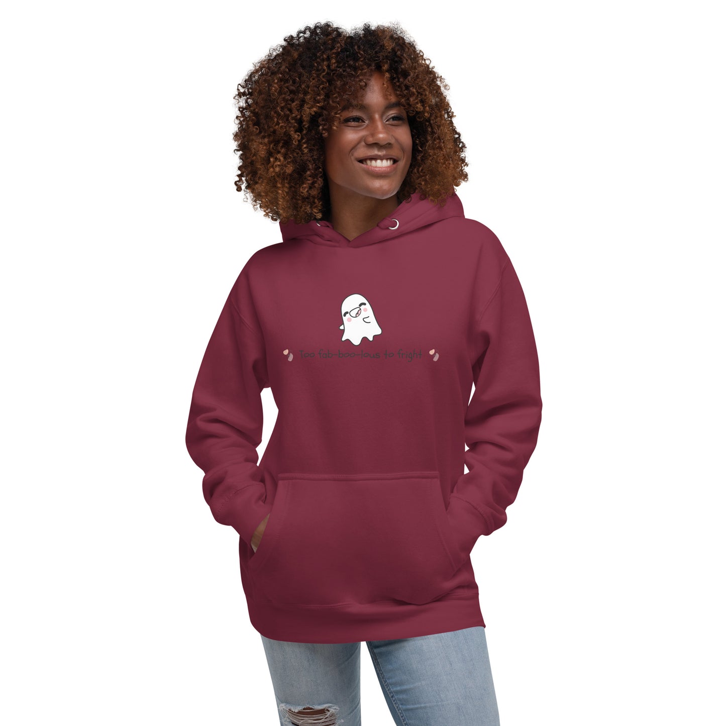 Boo Luxe Hoodie - Left Placement image 13 in Vintage Black, size L, showing front view for the Fa Boo Lous design.