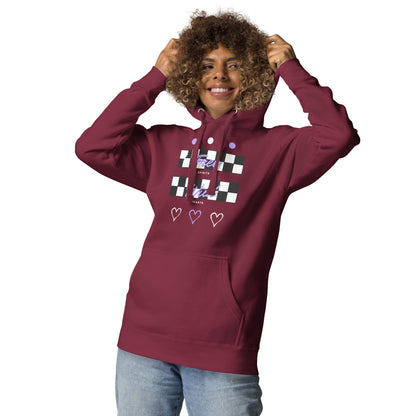 Freeborne Hoodie - Left Placement by R.A. Apparel, image 10, front view, Maroon, size M, left placement.