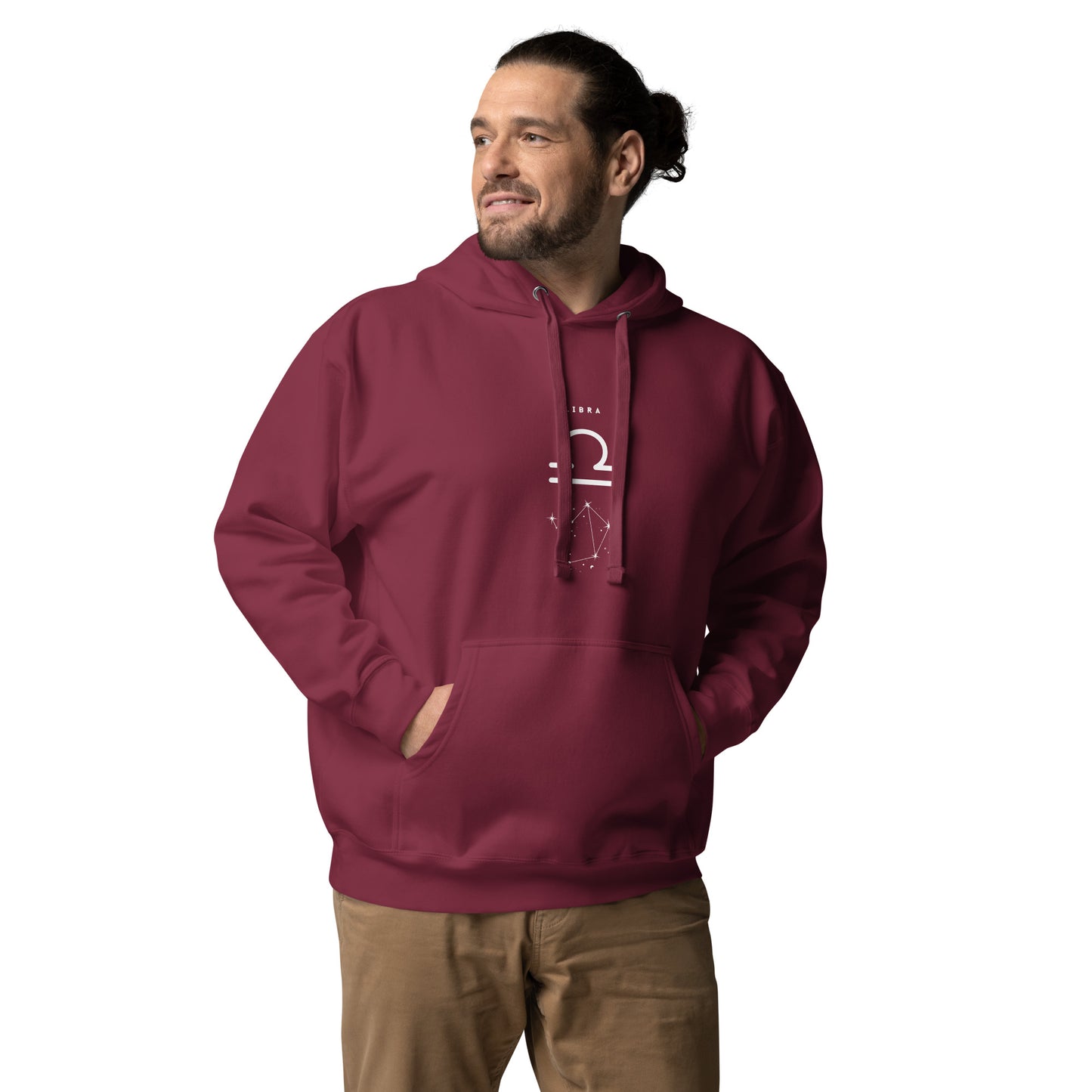 Balance Court Hoodie - Left Placement by R.A. Apparel, image 7, front view, Navy Blazer, size L, left placement.