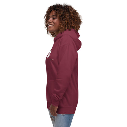 Boo Luxe Hoodie - Left Placement by R.A. Apparel, image 15, front view, left-side angle, Vintage Black, size 2XL, left placement.