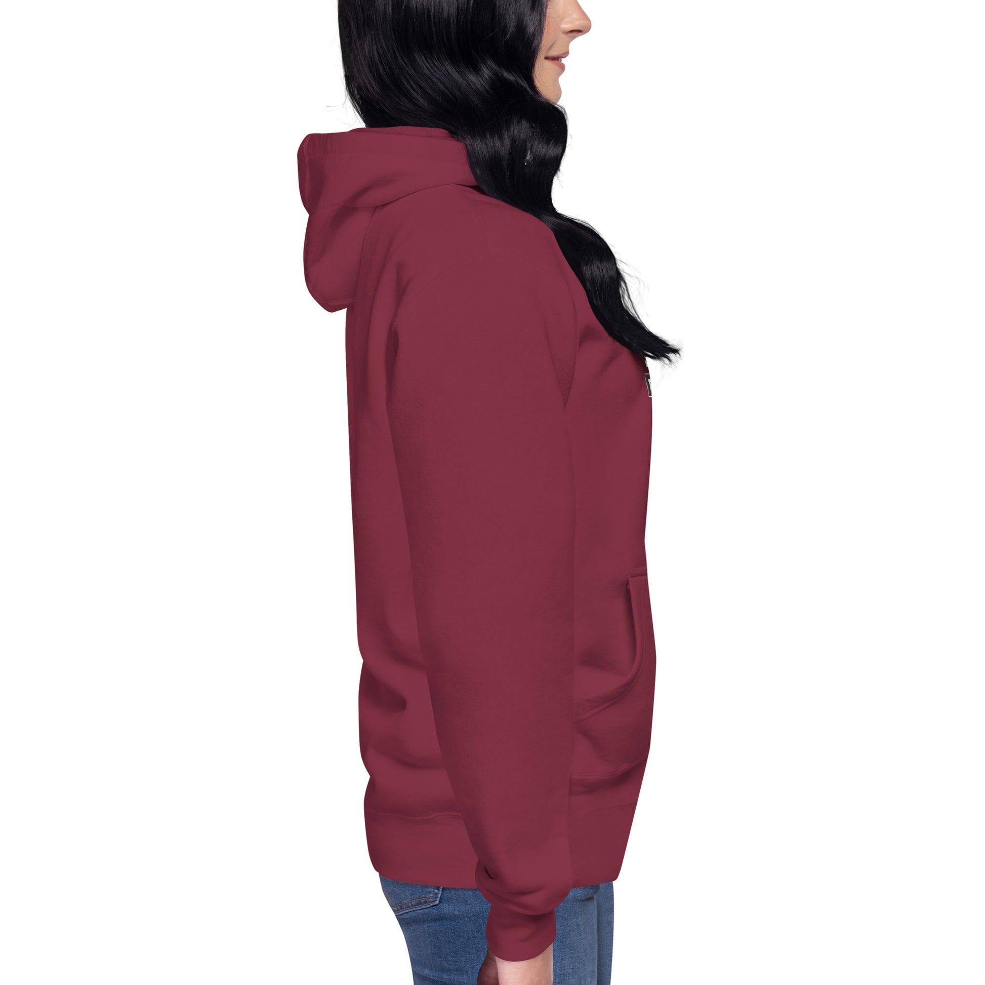 Impact Form Hoodie - Left Placement image 37: Purple version, size S with right-side angle of the Shape Lives range.
