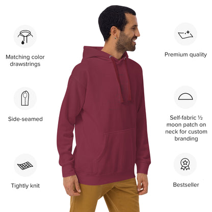 After Five Hoodie - Left Placement by R.A. Apparel, image 4, front view, right-side angle, Forest Green, left placement.
