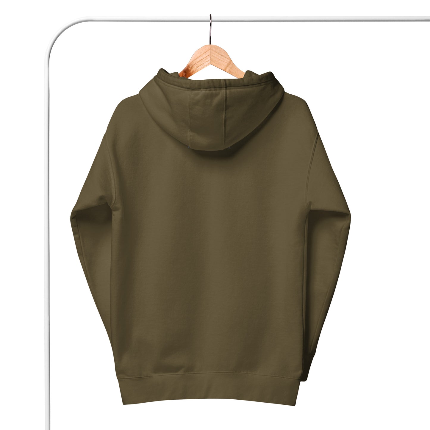 Retry Hoodie - Left Placement image 14: Maroon version, size M with back view of the Try Again range.