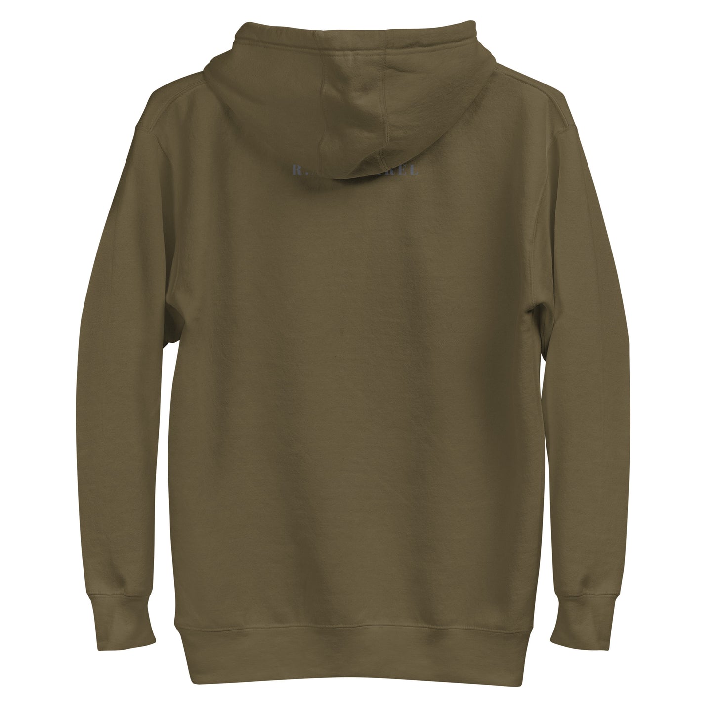 Social Static Hoodie - Left Placement by R.A. Apparel, image 12, back view, Navy Blazer, size 3XL, left placement.