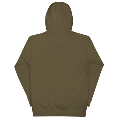 Astral Circle Hoodie - Left Placement image 14 in Maroon, size M, showing back view for the Zodiac design.