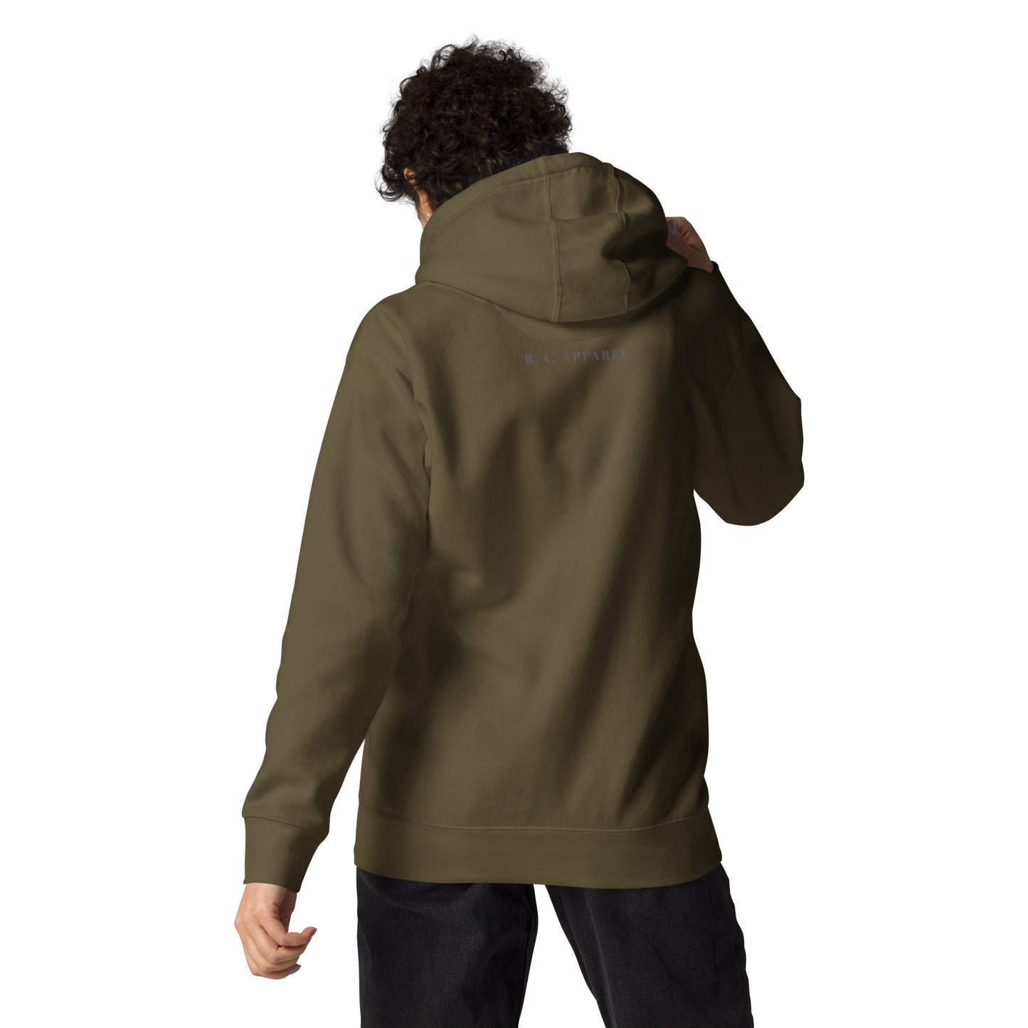 Solmane Hoodie - Left Placement product image 14 in Maroon, size XL, with back view and left placement.