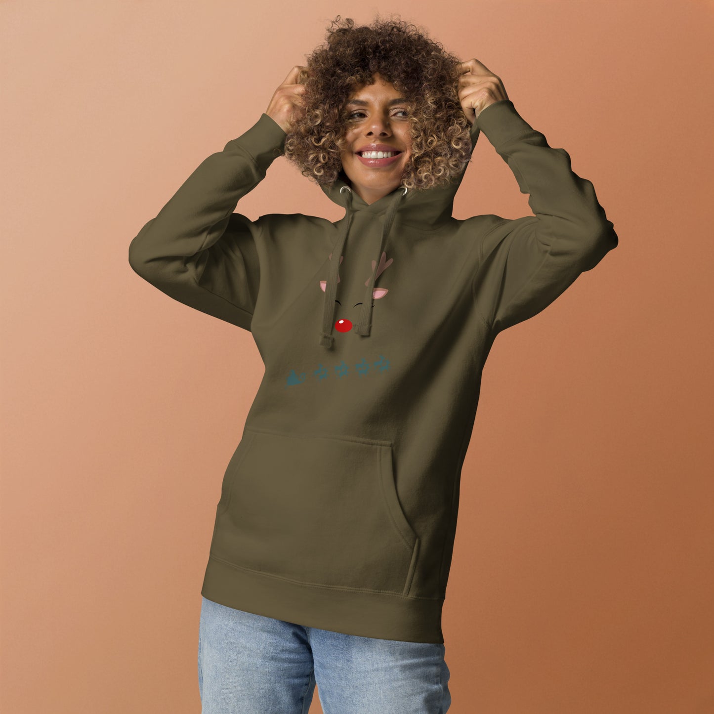 Northern Run Hoodie - Left Placement by R.A. Apparel, image 12, front view, Maroon, size 3XL, left placement.