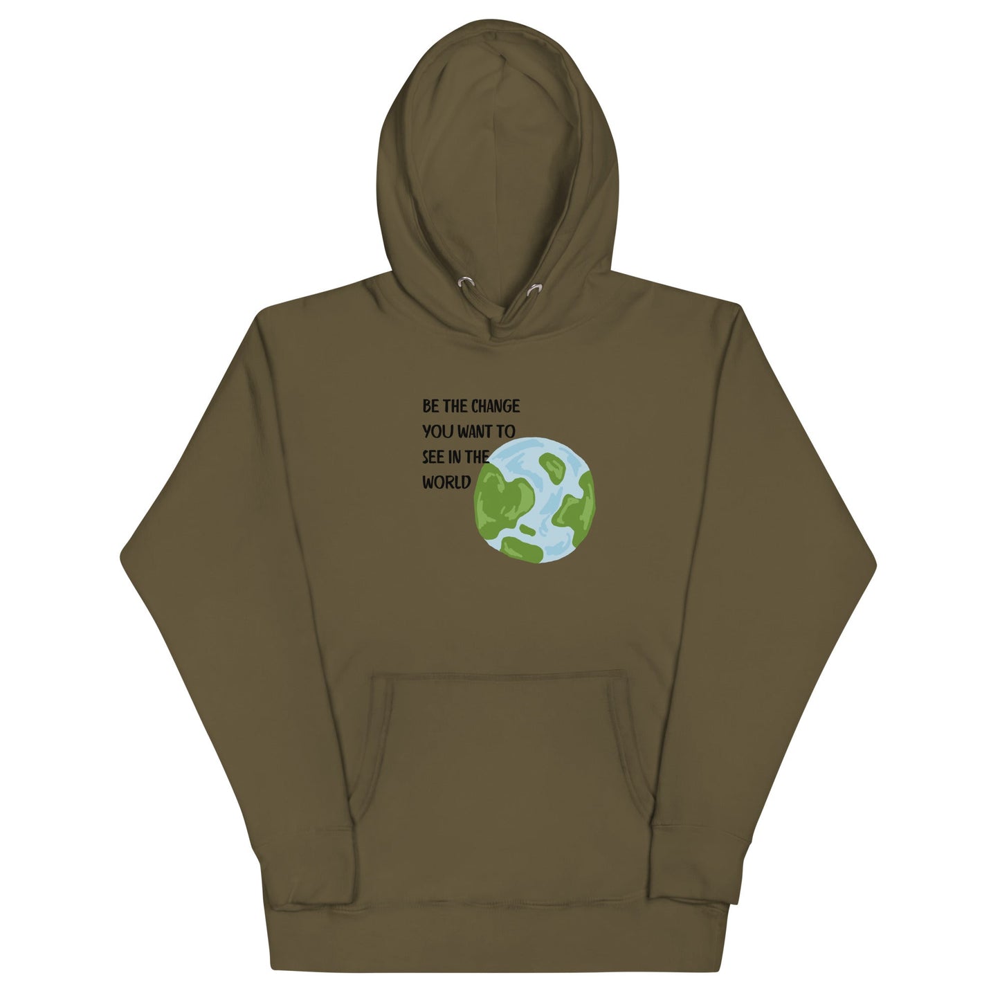 Change Signal Hoodie - Left Placement image 6: Vintage Black version, size S with front view of the Be the Change range.