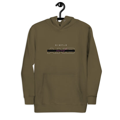 Sweet Minimal Hoodie - Left Placement image 16: Maroon version, size XL with front view of the Simple and Sweet range.