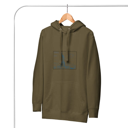 Farewell Bloom Hoodie - Left Placement product image 14 in Maroon, size M, with front view and left placement.