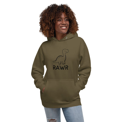 Wild Call Hoodie - Left Placement image 11 in Maroon, size 2XL, showing front view for the Rawr design.