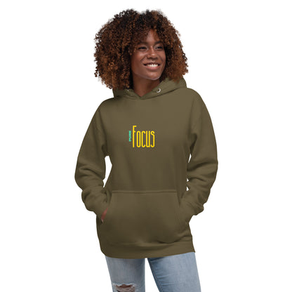 Focusline Hoodie - Left Placement image 15 in Maroon, size L, showing front view for the Pure Focus design.