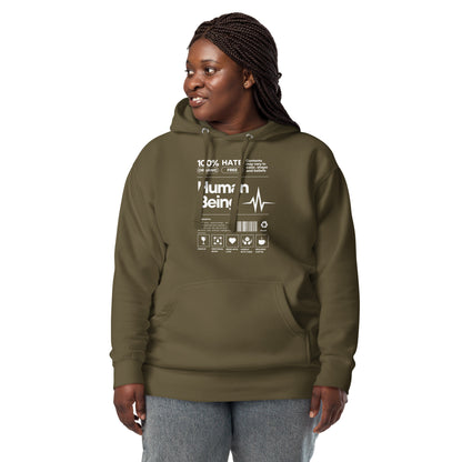 Human Form Hoodie - Left Placement product image 13 in Maroon, size L, with front view and left placement.