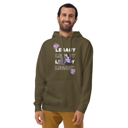 Image 22 of Team Royal Heirloom Hoodie - Left Placement, size M, with Legacy artwork visible in front view.