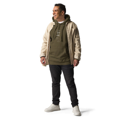 Twin Signal Hoodie - Left Placement by R.A. Apparel, image 17, front view, Vintage Black, size S, left placement.