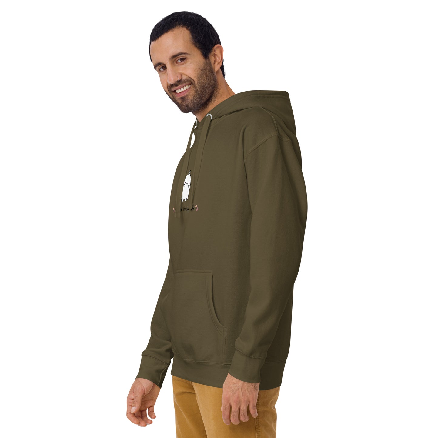 Cute Haunt Hoodie - Left Placement product image 31 in Team Royal, size S, with front view, left-side angle and left placement.