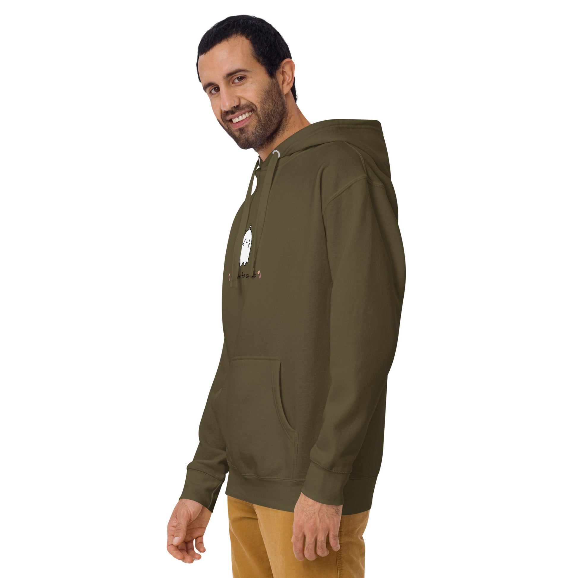 Cute Haunt Hoodie - Left Placement product image 31 in Team Royal, size S, with front view, left-side angle and left placement.